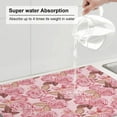 thumbnail image 5 of Vsdgher Rose Flowers Dish Drying Mat Super Absorbent Drying Mat Large Dish Drying Mats for Kitchen Counter Kitchen Drying Mat 24" x 18", 5 of 7