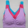 thumbnail image 3 of Sujetador deportivo fino de una pieza con ajuste sin costuras y sin aros de talla grande para yoga, 3 of 5