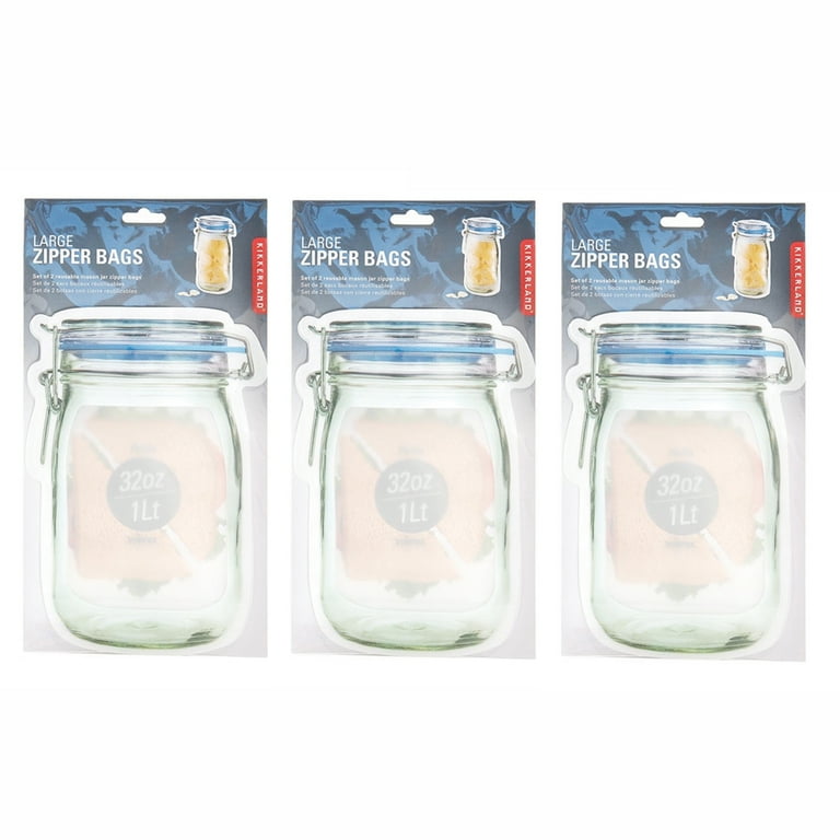 Kikkerland mason online jar zipper bags