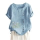 thumbnail image 1 of Camisetas de Manga Corta para Mujeres, Camiseta de Manga Corta Impresa Casual Hecha de 95% Poliéster 5% Spandex para Todas las Estaciones, Camisetas de Manga Corta para Mujeres, 1 of 5
