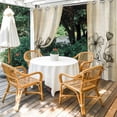 thumbnail image 2 of Yellow Beige Flower Outdoor Curtains for Patio Waterproof,Windproof Privacy Curtains with Weighted Bottom,Farmhouse Shabby Chic Wildflower Outside Drapes for Picnic Garage Yard Cabana 54"x95" 1 Panel, 2 of 8