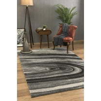 Rug Branch Contemporary Scandinavian  Grey Black Indoor Area Rug - 5x7