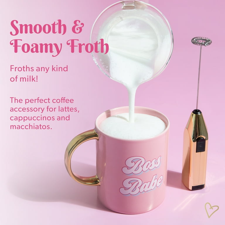 Paris Hilton Electric Frother, Handheld Drink Mixer, 2AA Batteries