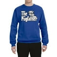 thumbnail image 2 of Wild Bobby,The Pugfather Funny Godfather Movie Logo Pug Parody, Father's Day, Unisex Crewneck Graphic Sweatshirt, Royal, Medium, 2 of 3