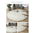 thumbnail image 4 of Alfombra de pelo largo, redonda, para salón, muy suave, peluda, alfombra suave y esponjosa para dormitorio, alfombra infantil muy suave y esponjosa (rosa, 150 x 150 cm), 4 of 5