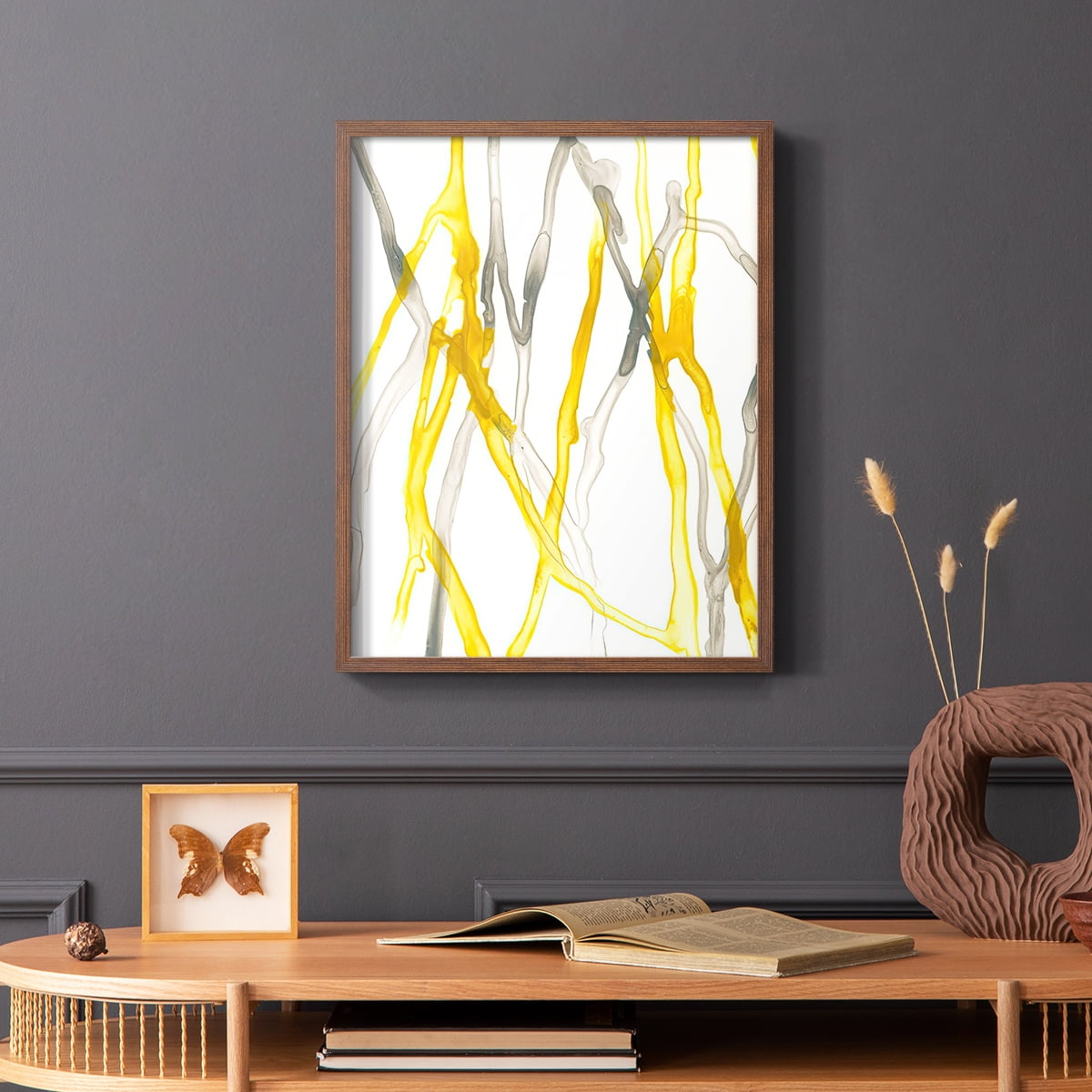 Runnel XIX in Brown Solid Wood 11 x 14 Framed Print