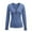 Blue, variant on Womens Long Sleeve Top Slim Fit Zipper Tops Blouse Shirts