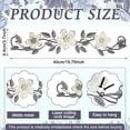 thumbnail image 2 of norband Metal Flower Wall Decor Vintage Spring Metal Flower Wrought Iron Scroll Sculpture 15.7''x3.7'' Farmhouse Leaf Wall Decor with Nails for Summer Bedroom Kitchen Indoor Outdoor(White), 2 of 12