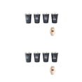 thumbnail image 2 of Yuarrent Juego de 4 piezas de acero inoxidable, vaso de vino, taza de leche, vasos de agua de cerveza, patrón impreso de Metal para Picnic, Type3 NO3, 2 of 6