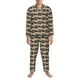 thumbnail image 3 of Balery Dachshund Dog Woof Pijama para Hombre de Dos Piezas con Manga Larga, Conjunto de Dormir y Descanso Suave con Bolsillos-Large, 3 of 7