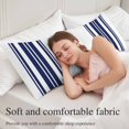 thumbnail image 5 of Navy Blue Striped Body Pillow Cover 20 x 54 Inch Decorative Pillow Cover Farmhouse Simple Line Vertical Stripes Lumbar Pillowcase Seasonal Rectangle Cushion Case for Couch Sofa Bed Living Room, 5 of 9