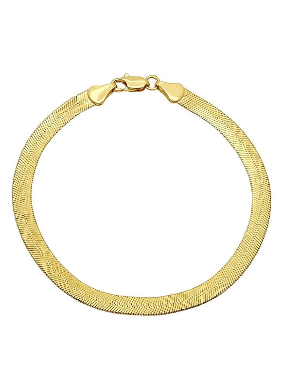 Gold Herringbone Bracelet