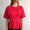 Red, variant on Red Women'S Clothing Petal Pull-On Crew Neck Short Sleeve Tops Casual Solid Modern Fashion T-Shirts Red,S