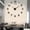 Black, variant on Wovilon Frameless Large Diy Wall Mute Clock Frameless 3D Mirror Wall Clock For Living Room Home Office Decoration Stickers 60Cm