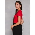 thumbnail image 3 of Womens Basic Crew Neck Cropped Tee, 3 of 3