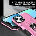 thumbnail image 6 of for iPhone 15 Case with Magnetic Ring Kickstand Durable [Military Drop Protection] [Magnetic Support Car Mount] Grip Shockproof Slim Rugged Matte Phone Cases For iPhone 15,Pink, 6 of 10