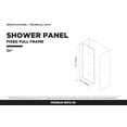 thumbnail image 2 of Fine Fixtures Single Fixed Glass Shower Panel - Clear Tempered Full Frame Shower Glass Door 34" W X 74" H Black Finish, 2 of 11