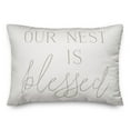 thumbnail image 2 of Creative Products Nest is Blessed on White 14x20 Indoor / Outdoor Pillow, 2 of 3
