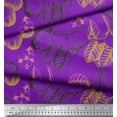 thumbnail image 3 of Soimoi polyester Crepe Fabric Leaves & Palm Fruits Printed Fabric 1 Yard 52 Inch Wide, 3 of 3