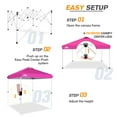 thumbnail image 5 of EAGLE PEAK 6.6 x 6.6 ft Pop Up Canopy Tent Instant Outdoor Canopy Easy Set-up Straight Leg Folding Shelter with Wheeled Bag, 5 of 9
