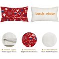 thumbnail image 6 of 4th of July Pillow Covers 12x20 Inch Stars Firework Freedom Decor Patriotic Holiday Pillow Case Independence Memorial Day Decorations for Home Sofa Couch(Red) AA521-12, 6 of 6