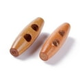 thumbnail image 3 of 20pcs Natural Wood Buttons Horn Toggle Buttons 2-Hole for Sewing Accessories Peru 32x12x11.5mm Hole: 5.4mm Brown, 3 of 3