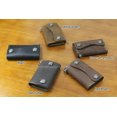 thumbnail image 5 of Cartera para llaves de piel auténtica de grano completo para mujer y hombre, funda para llavero, bolso, billetera, color negro MC803, envío gratis, 5 of 5