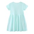 thumbnail image 2 of HWJAD Little Girls A-Line Dress Cute Summer Mermaid Pattern Short Sleeve Casual Toddler Girl Dresses for Party 3T, 2 of 6