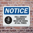 thumbnail image 4 of (2 Pack) Fall-Arrest Harness Must Be OSHA Notice Sign 24 Inch X 18 Inch Plastic Sign, Weather Resistant, UV Protected for Workplace, Business, and Construction Site, Made in the USA, 4 of 8