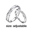 thumbnail image 4 of Silver Color Couple Wedding Lover Rings Suitable For Engagement And Wedding Ceremonies, 4 of 7