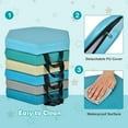 thumbnail image 5 of GVN 6 Pieces Multifunctional Hexagon Toddler Floor Cushions Classroom Seating with Handles-Blue, Bedroom Chair for Kids, 5 of 9