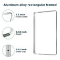 thumbnail image 6 of Resenkos 32x24 Inch Rectangle Wall Mirror - Rounded Corners & Sleek Silver Metal Frame, Timeless Decor for Living Room & Bedroom, Silver​, 6 of 13