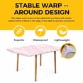 thumbnail image 4 of Pink Geometric Table Cloths for 6 Foot Rectangle Tables, Morocco Modern Simple Abstract Aesthetic Patio Waterproof Elastic Fitted Tablecloths, Washable Rectangular Table Cover for Camping, 4 of 8