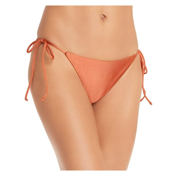 Jade Swim Side Tie Bikini Bottoms, Orange, Small
