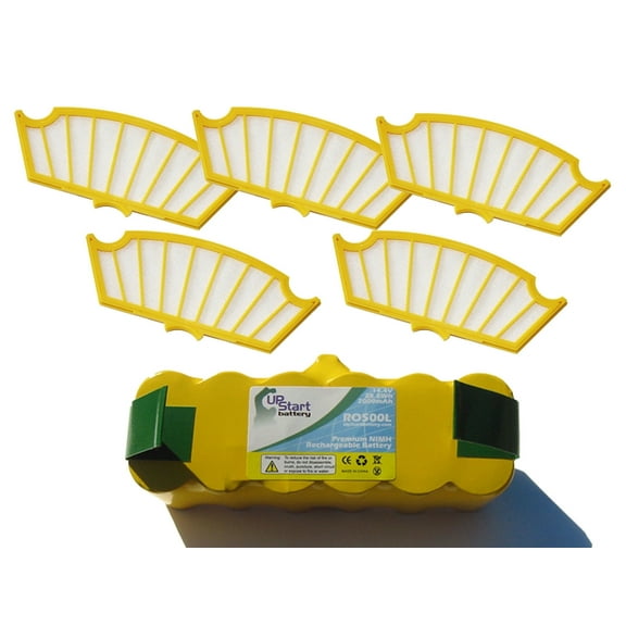 iRobot Roomba 611 Battery and Filters - Kit Includes 1 Battery and 5 Filters