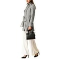thumbnail image 4 of INSPIRE CHIC Manteau Trench Mi-Long à Col Montant Croisé pour Femmes Hiver, 4 of 7