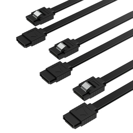 UPC: 0840025250642 | SABRENT SATA III (6 Gbit/s) Straight Data Cable with Locking Latch for HDD/SSD/CD and DVD Drives (3 Pack – 20-Inch) in Black (CB-SFK3)