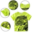 thumbnail image 4 of KYAIGUO Baby Toddler Boys Cartoon Dinosaur T-Shirt Kids Short Sleeve Tees Summer Crewneck Cotton Tees Shirts 1-10 Years Old, 4 of 10