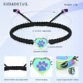 thumbnail image 2 of Paw Print Urn Bracelet for Ashes Cremation Urn Bracelet for Pet Ashes Stainless Steel Ash Bangel Memorial Ash Holder, 2 of 8