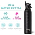thumbnail image 2 of Swig Life 20oz Flip + Sip Bottle | Insulated Stainless Steel Water Bottle with Straw | Blacksmith, 2 of 9