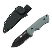 Ozark Trail 3 inch Tactical Knives Fixed Blade Knife with Sheath Gray Handle for Hunting
