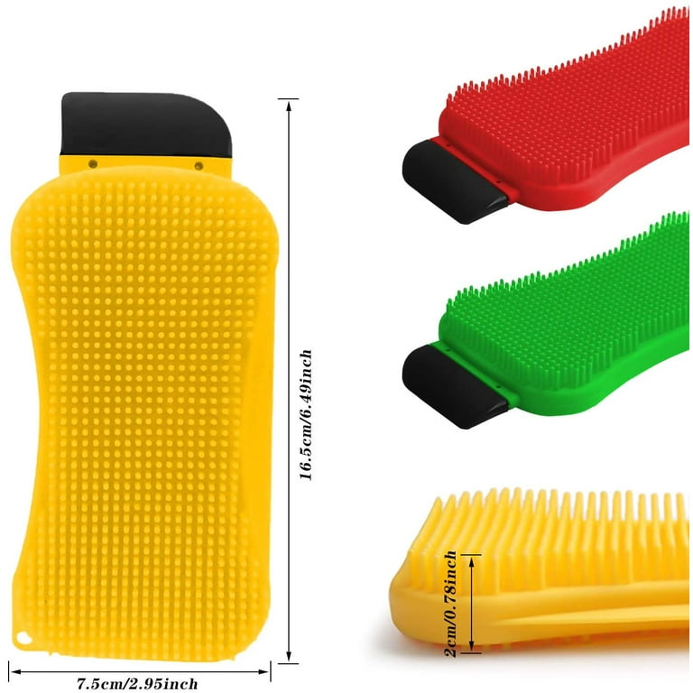 3 Pack Multifunctional Silicone Dish Cleaner Kitchen Household
