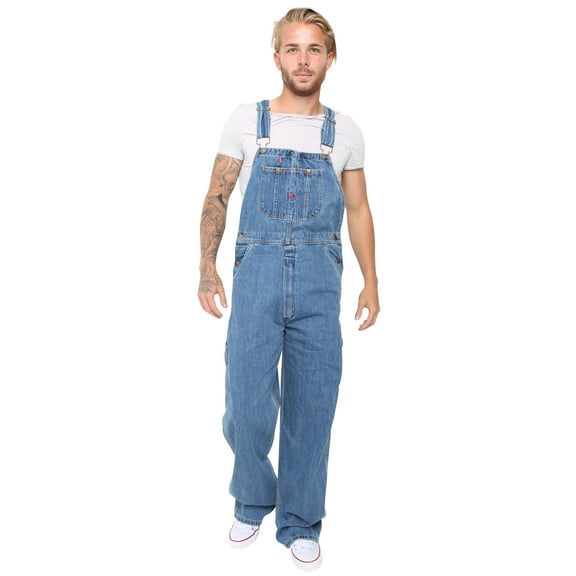 Men Denim Bib And Brace Overalls Painters Coveralls Pro Work Engineer Dungarees