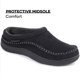 thumbnail image 5 of Pantufla Zigzagger 9‑10 negro azabache estilo mocasín sin cordones, 5 of 9