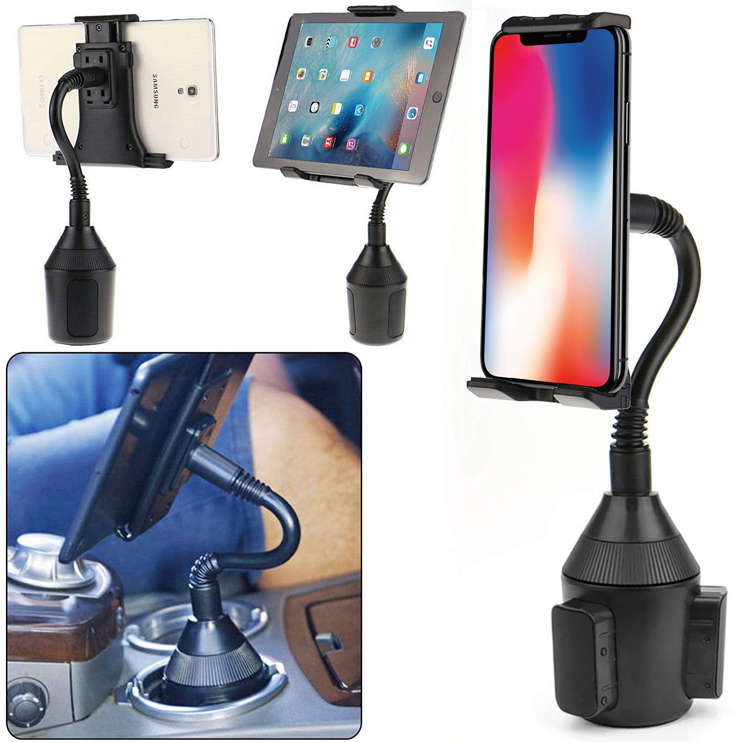 360° Car Windshield Mount Holder For 7-11/" iPad Mini//2//3//4 Tablet iPhone GPS BR