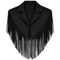 thumbnail image 5 of cocolona Vest for Women Notch Lapel Fringe Sleeveless Cropped Jacket Vacation Party Trendy Outerwear, 5 of 6