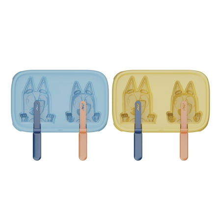 Zak Designs 4 Ice Pop Bluey 2 Pack Stackable Ice Pop Trays Kids Summer Fun with Bluey and Bingo