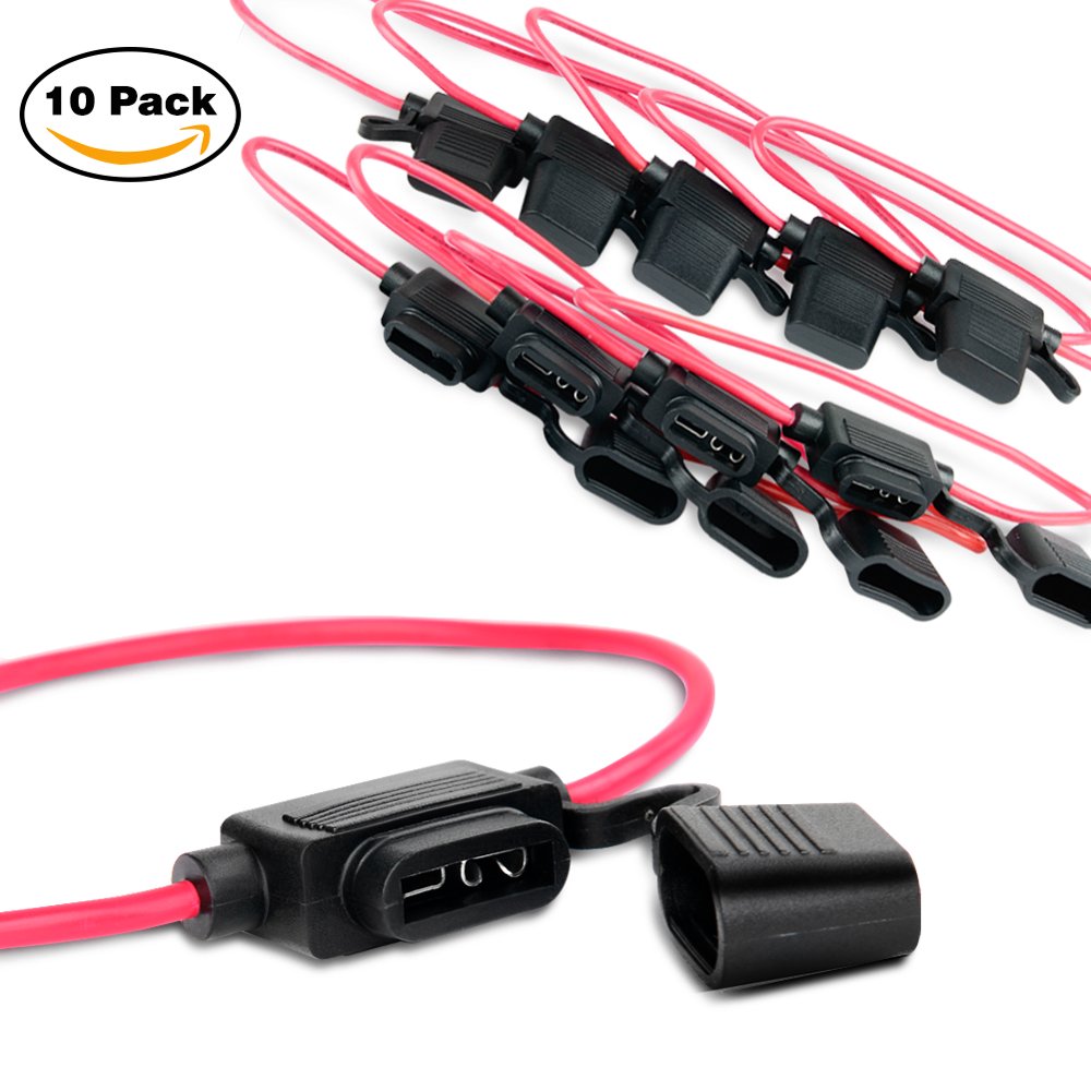 Nilight Inline Fuse Holder 14AWG Wiring Harness ATC / ATO 30AMP Blade