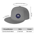 thumbnail image 2 of DouZhe Flat Brim Cap Snapback Hat, Neon Game Controller Games Zone Prints Adjustable Gray Adult Baseball Cap, 2 of 6
