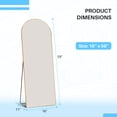 thumbnail image 4 of Simenmax 59"x16" Full Length Mirror Full Body Floor Mirror with Stand for Bedroom Cloakroom, Gold, 4 of 6